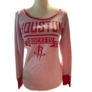 NBA Houston Rockets Women's Thermal Long Sleeve Top, Pink/Red, Size Medium